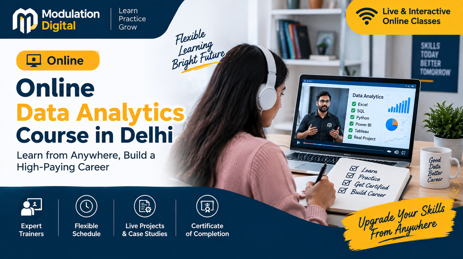 Data Analytics course learning mode at Modulation Digital